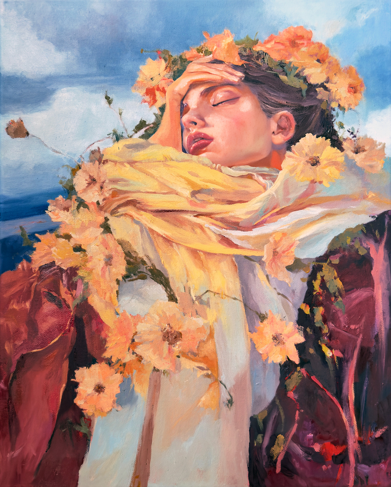 Crown of Quiet Light — watercolour on paper by Robert Scholten