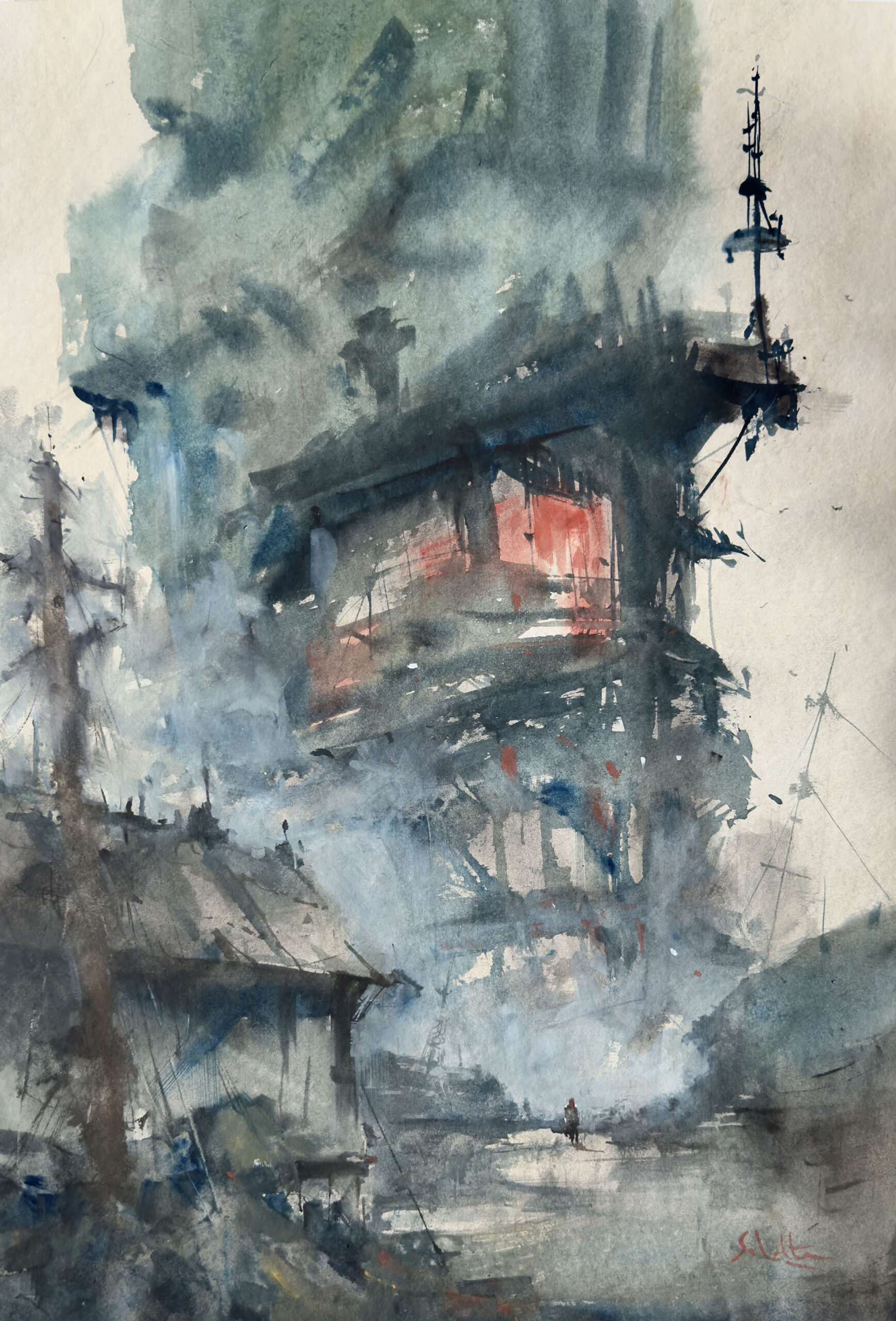 Lantern in the Mist by Robert Scholten