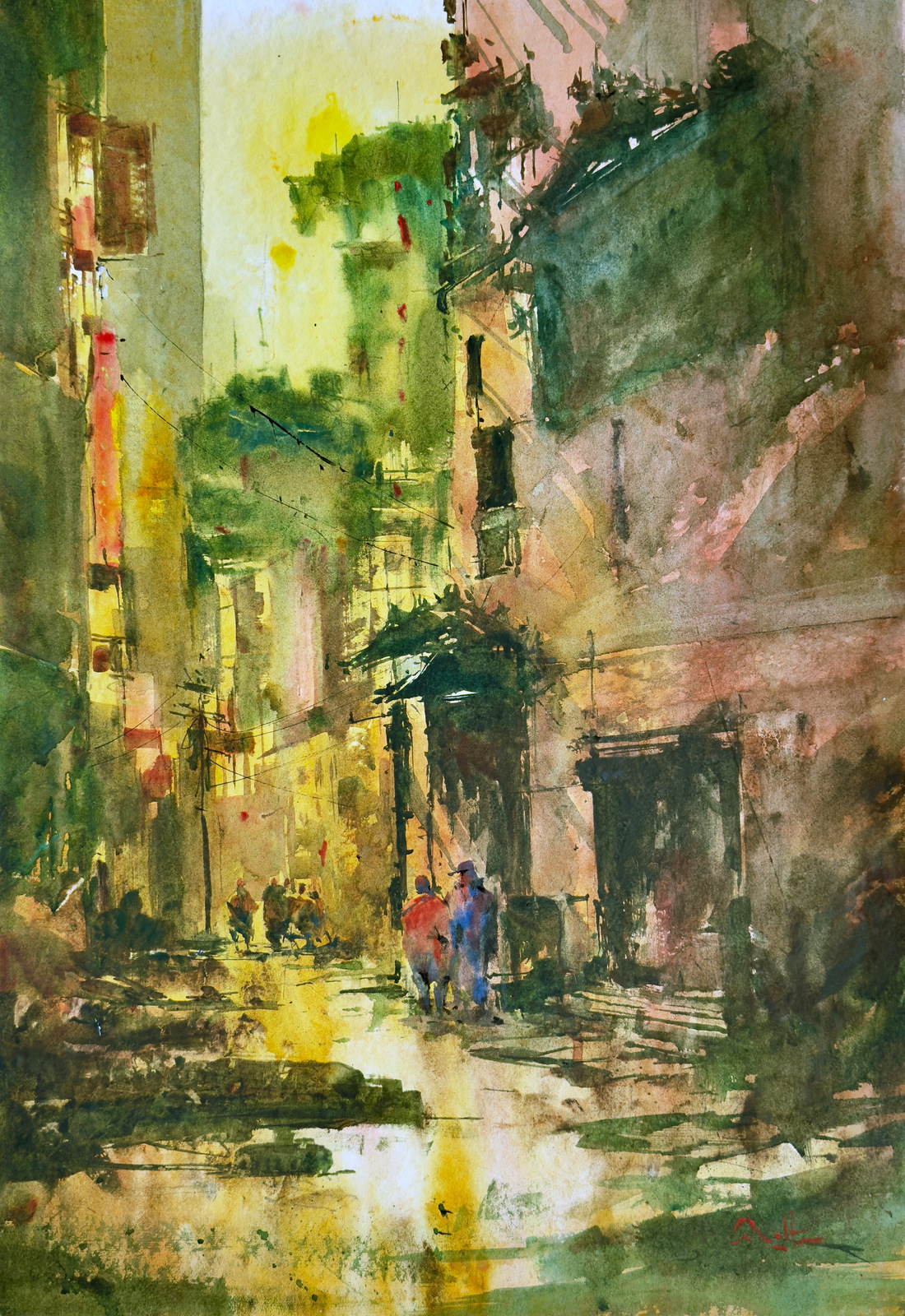 Sunward Lane — watercolour on paper by Robert Scholten