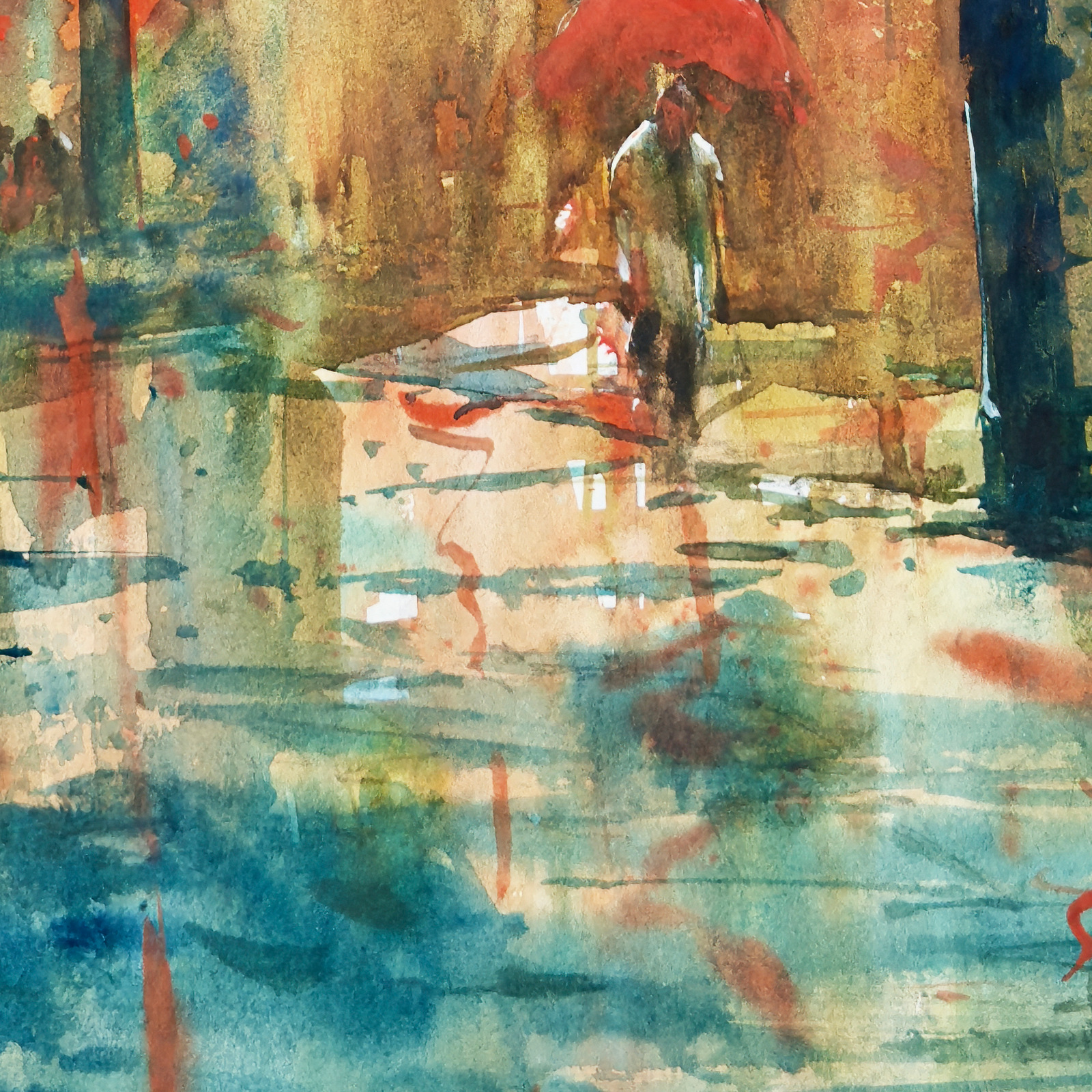 Red Umbrella, Blue Rain — detail 3