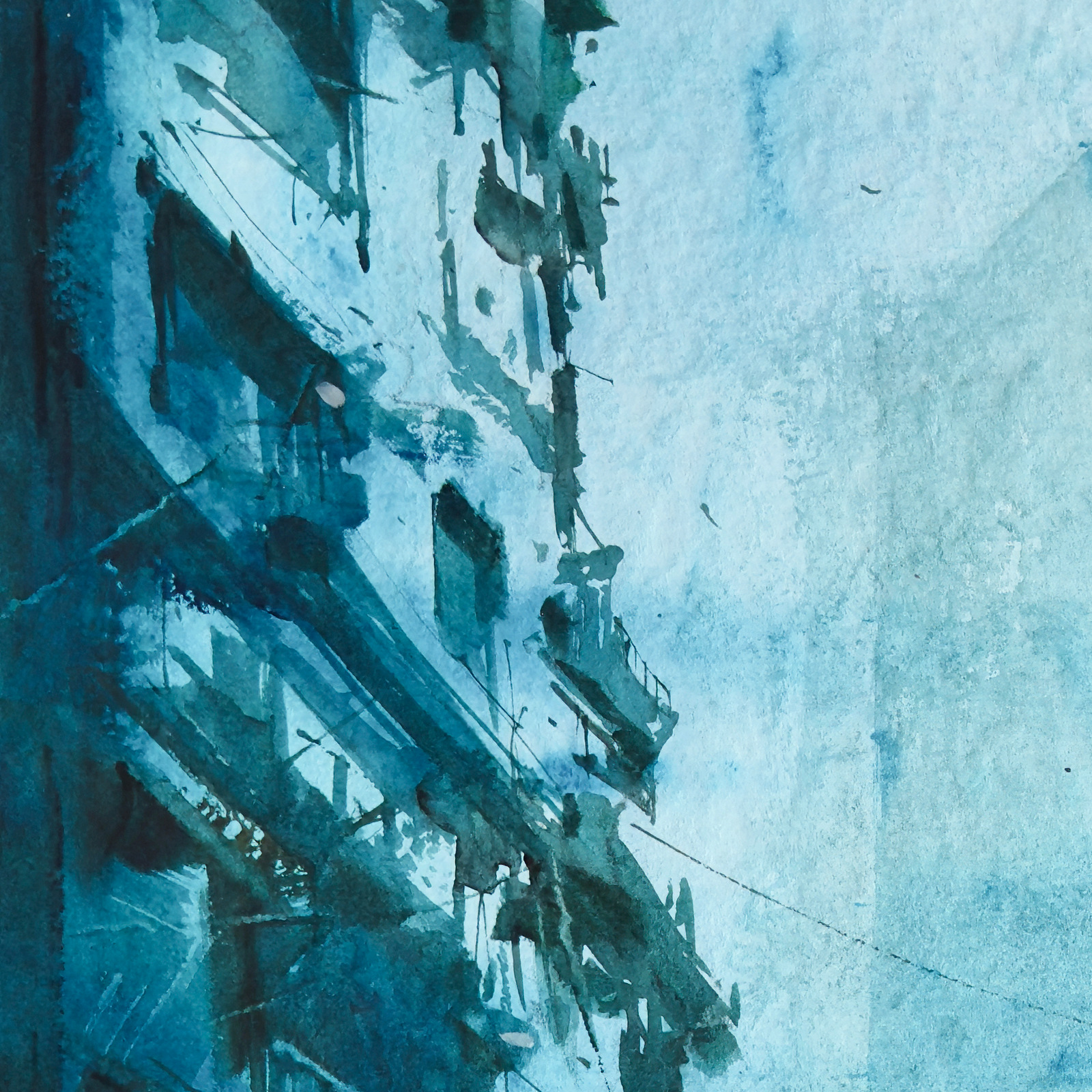 Market Under a Blue Sky — detail 1