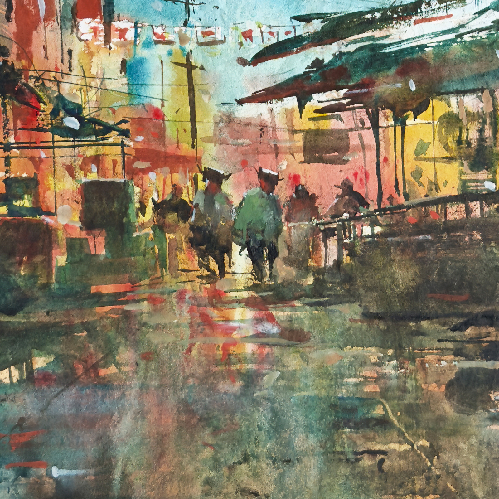 Market Under a Blue Sky — detail 3