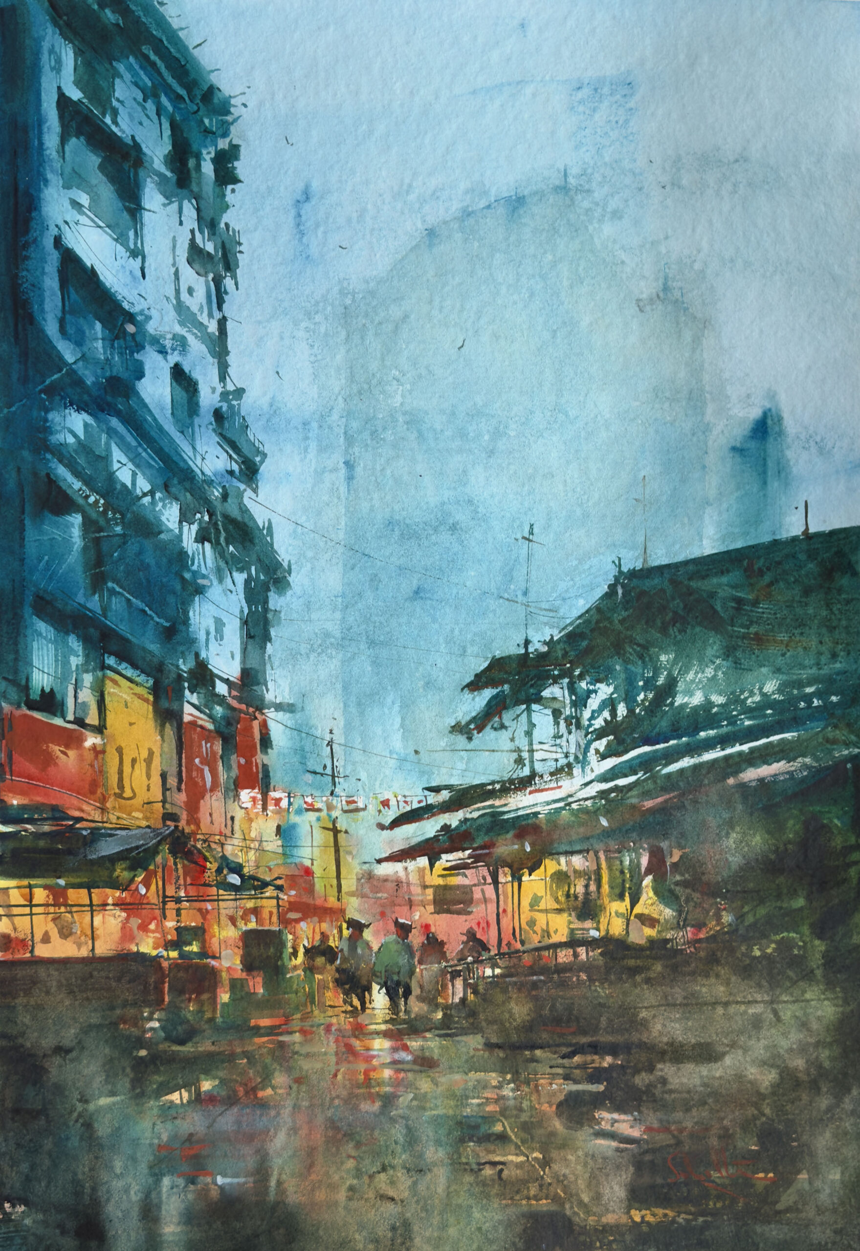 Market Under a Blue Sky by Robert Scholten