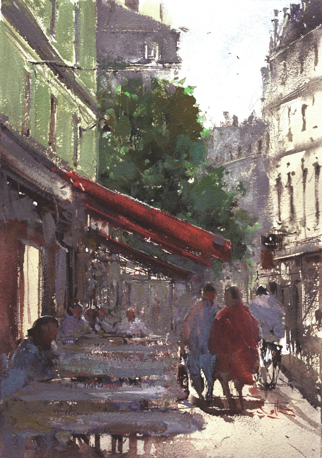 Full composition of Paris Morning Stroll